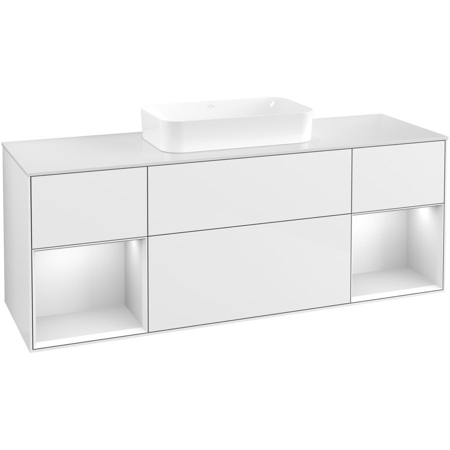 Wastafelonderkast Finion 1600x603x501mm G.White.L F741MTGF