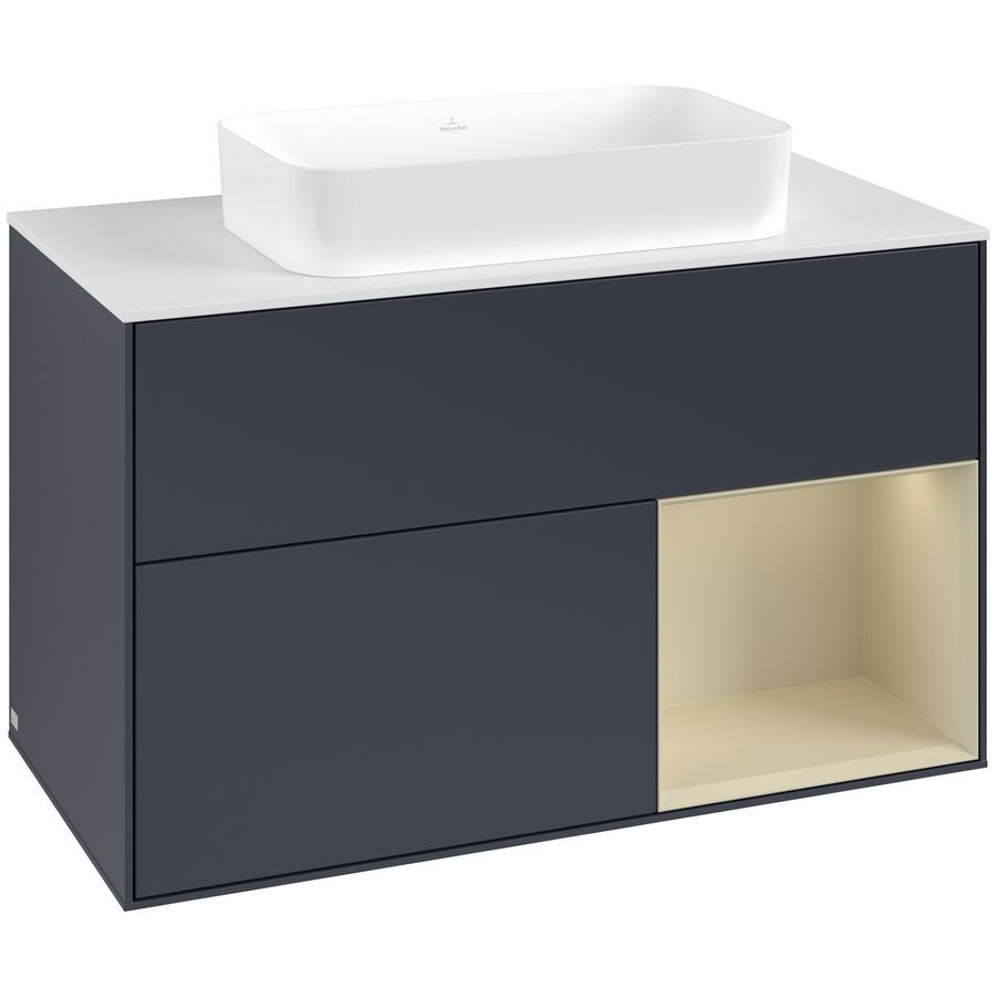 Wastafelonderkast Finion 1000x603x501mm Mid.Blue Matt Lacquer G661HJHG