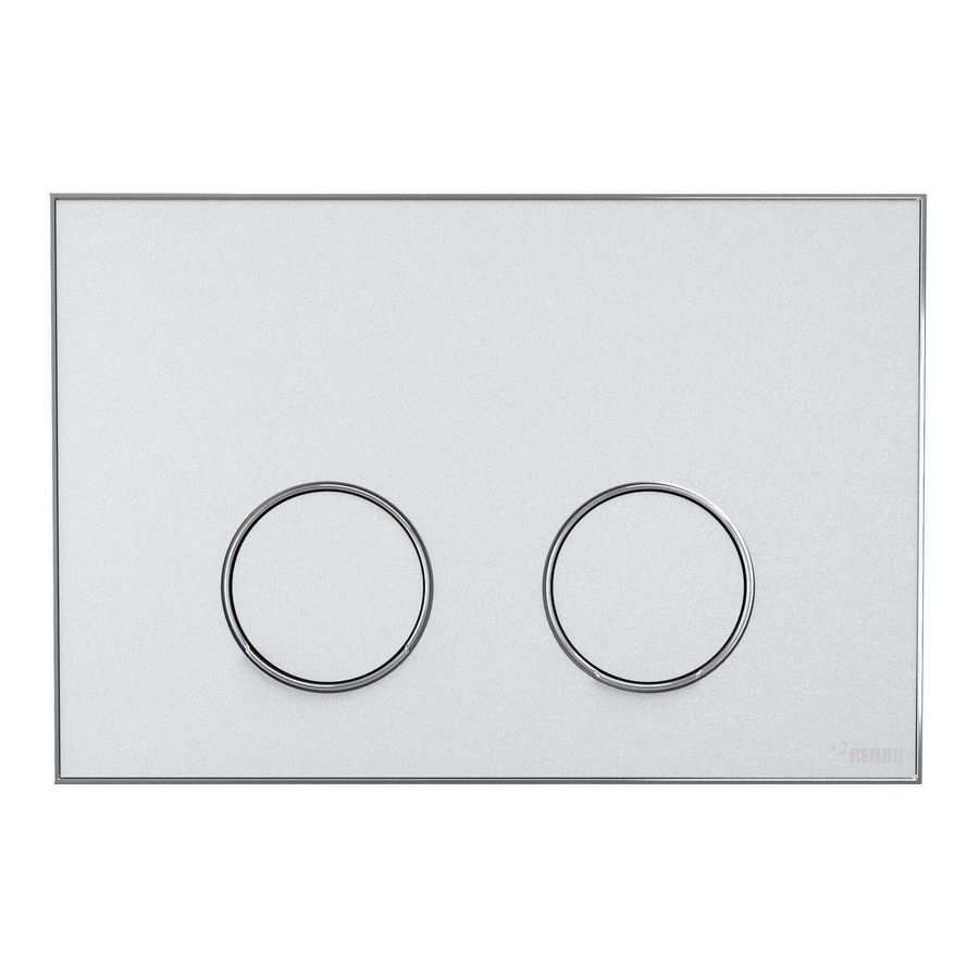 Frame Bedieningsplaat MEPA 2-toets wit-chroom glans