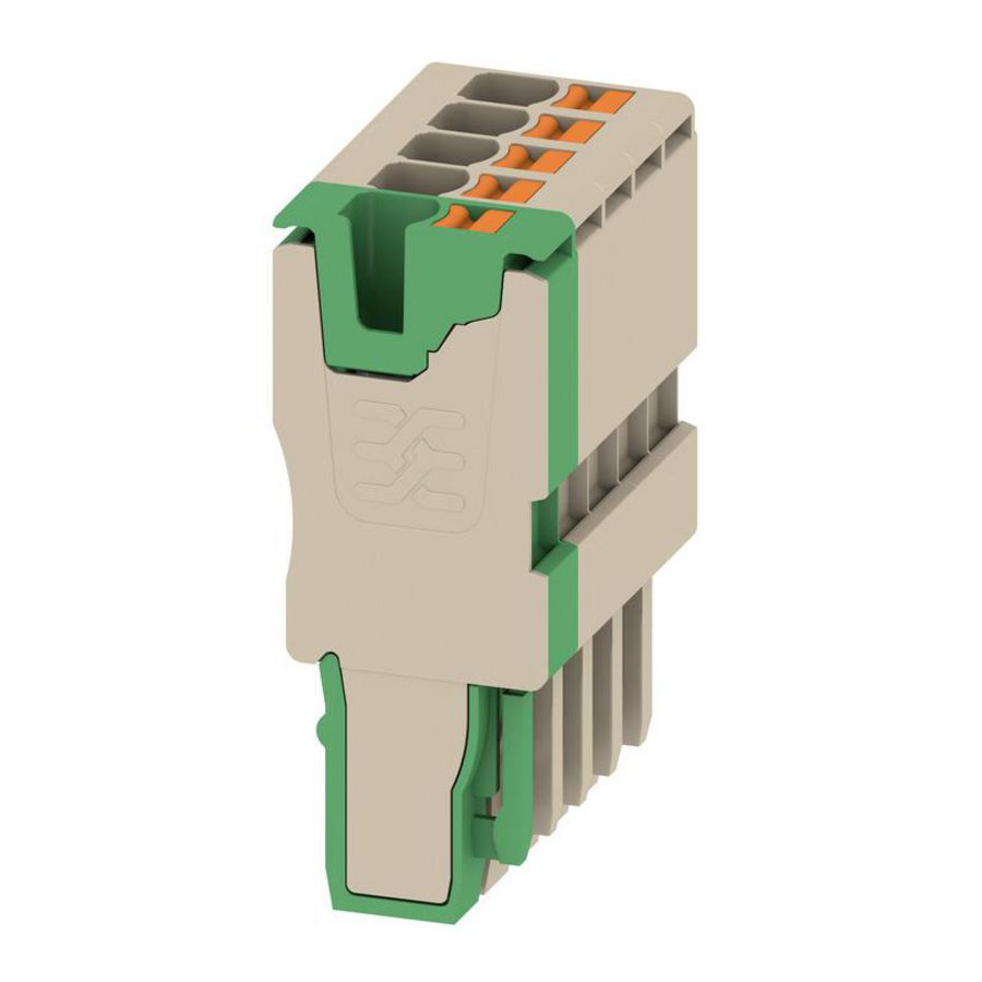 Plug beige groen 2.5mm² 24A 800 Vr o 2712760000 VVE=25