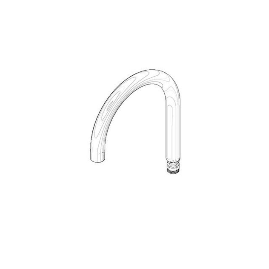 Uitloop 23x172mm, 7l/min. Platina gebors.