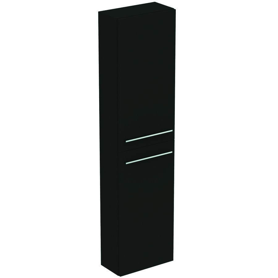 Kolomkast hoog LIFE-S 160x40cm 2x deur mat carbon donkergrijs