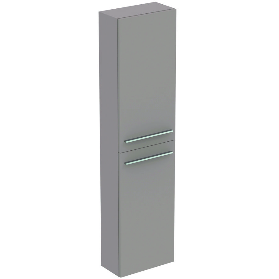 Kolomkast hoog LIFE-S 160x40cm 2x deur mat lichtgrijs