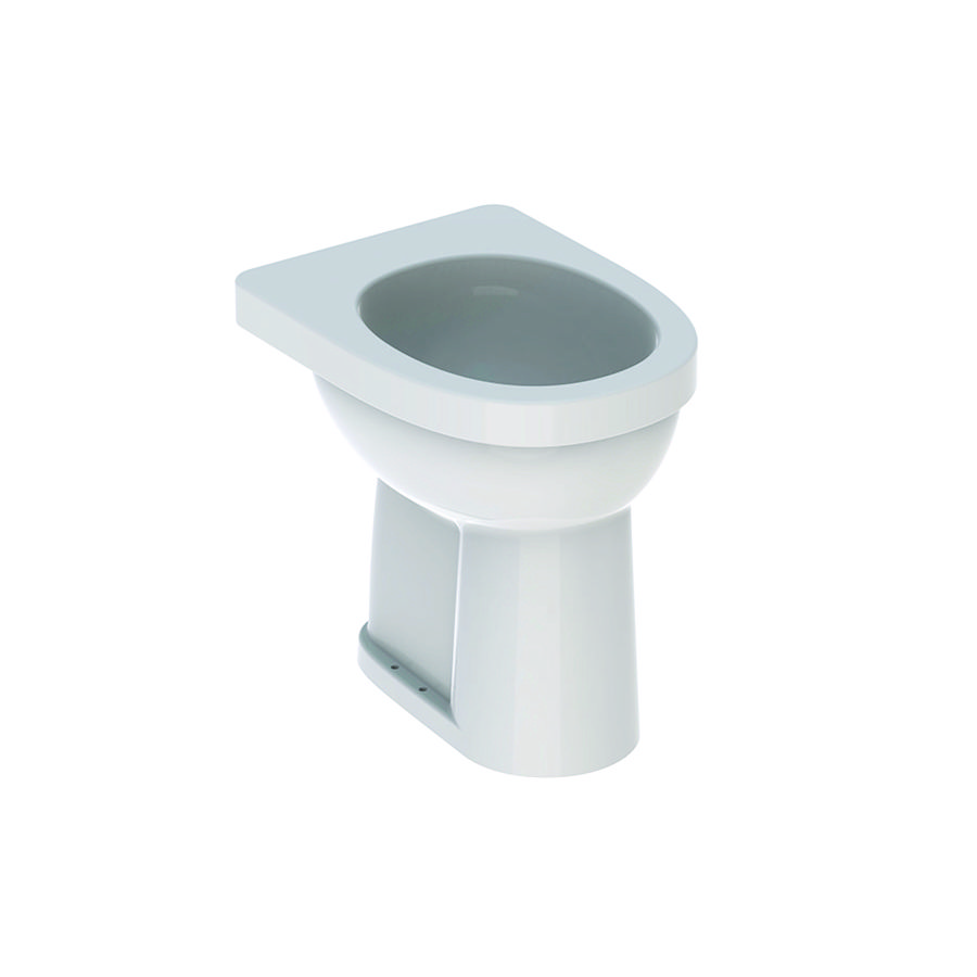 300 Comfort 93 staand closet verhoogd +6cm vlakspoel AO. wit met spoelrand (excl. zitting)