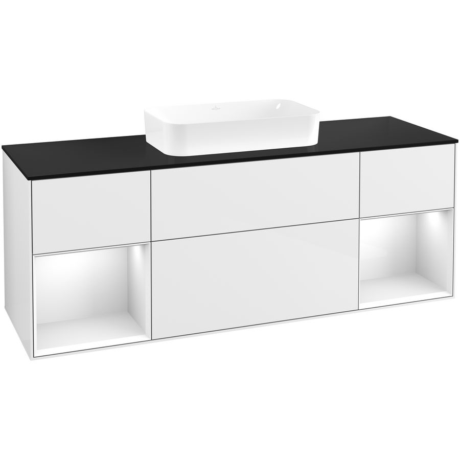 Wastafelonderkast Finion 1600x603x501mm G.White.L F742GFGF