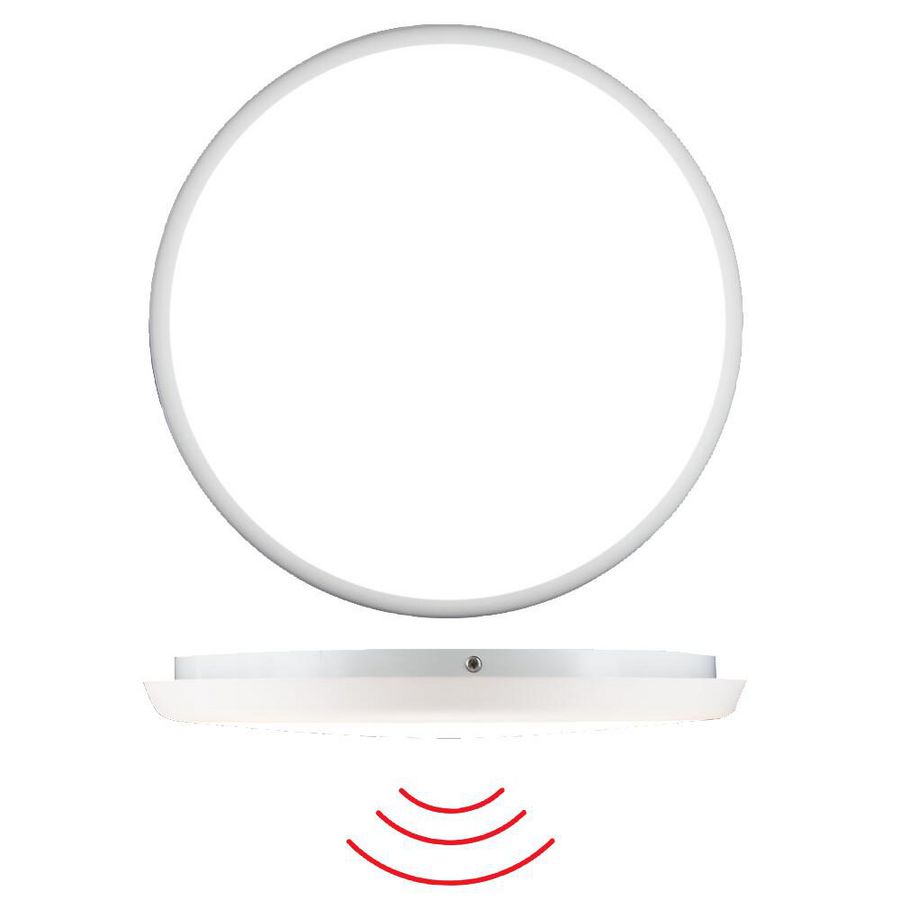 Rond armatuur 300mm 4000K 360gr. Plafond- of muurmo. wit IP2