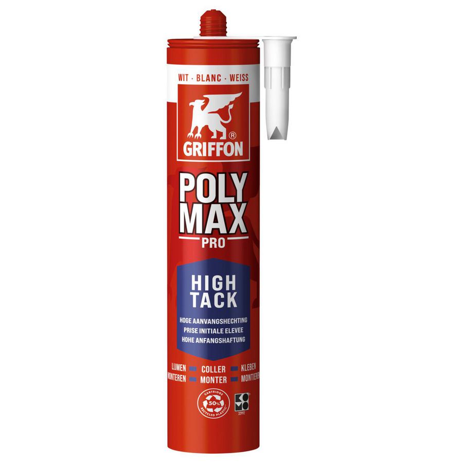 Lijm Poly Max High Tack Wit Koker 425g VVE=12