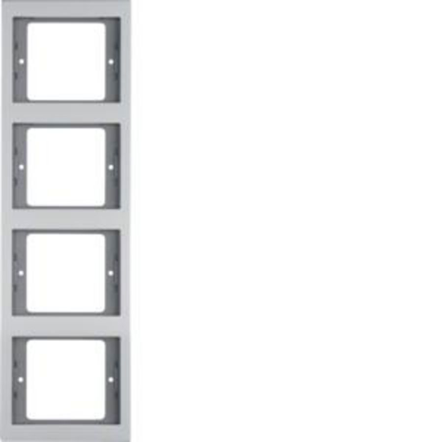 Afdekraam 4-v vert. berker K.5 aluminium