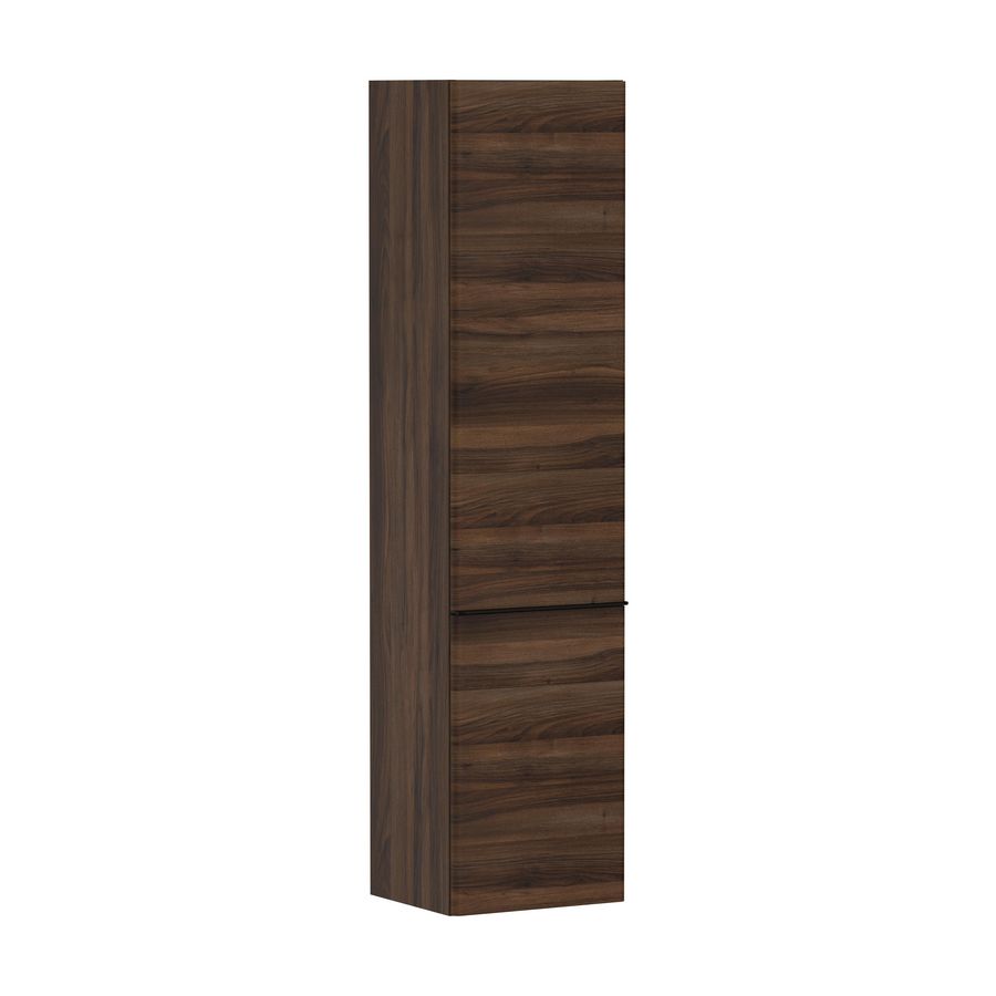 Hoge kast Dark Walnut 400/350 scharnieren links greepkleur mat zwart Xelu Q 54138670