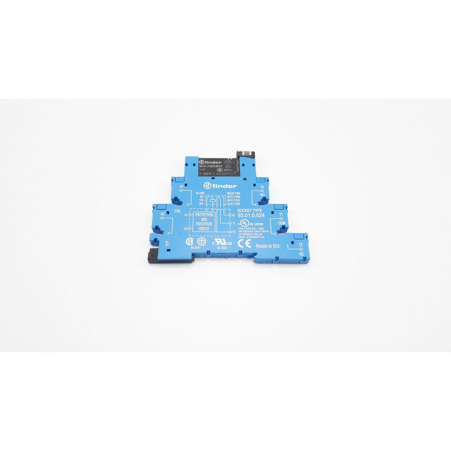 Finder 38 schakelrelais + LED 1P6A/24UC tbv Toros, Nexus