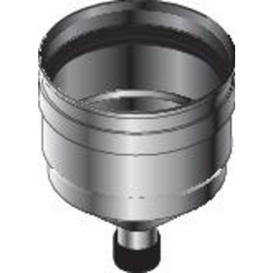 Aftap enkelwandig RVS SPG 100mm Roccheggiani VVE=4