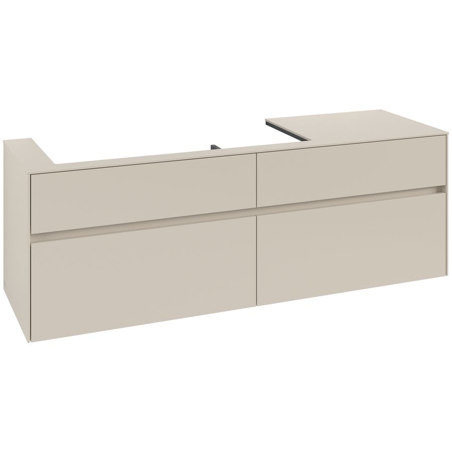 Wastafelonderkast Collaro 1600x548x500mm Cashmere Grey C029B0VN
