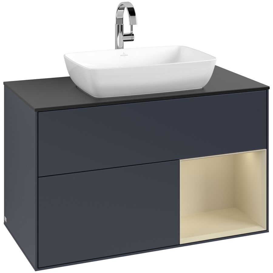 Wastafelonderkast Finion 1000x603x501mm Mid.Blue Matt Lacquer G782HJHG