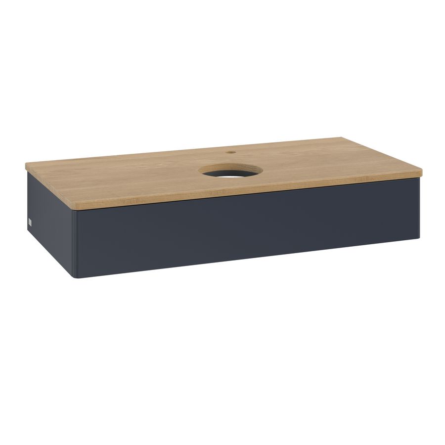 Wastafelonderkast Antao 1000x190x500mm Mid.Blue Matt Lacquer K09051HG