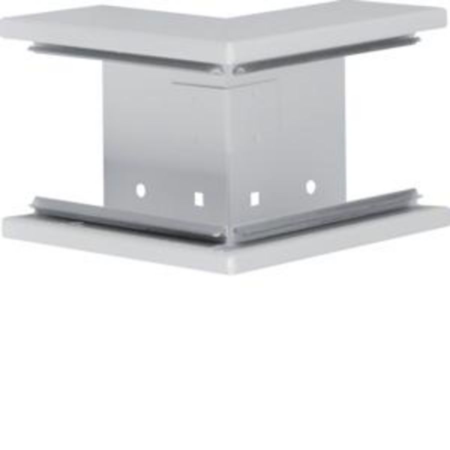 Buitenhoek staal voor goot BRS 65x100mm lichtgrijs