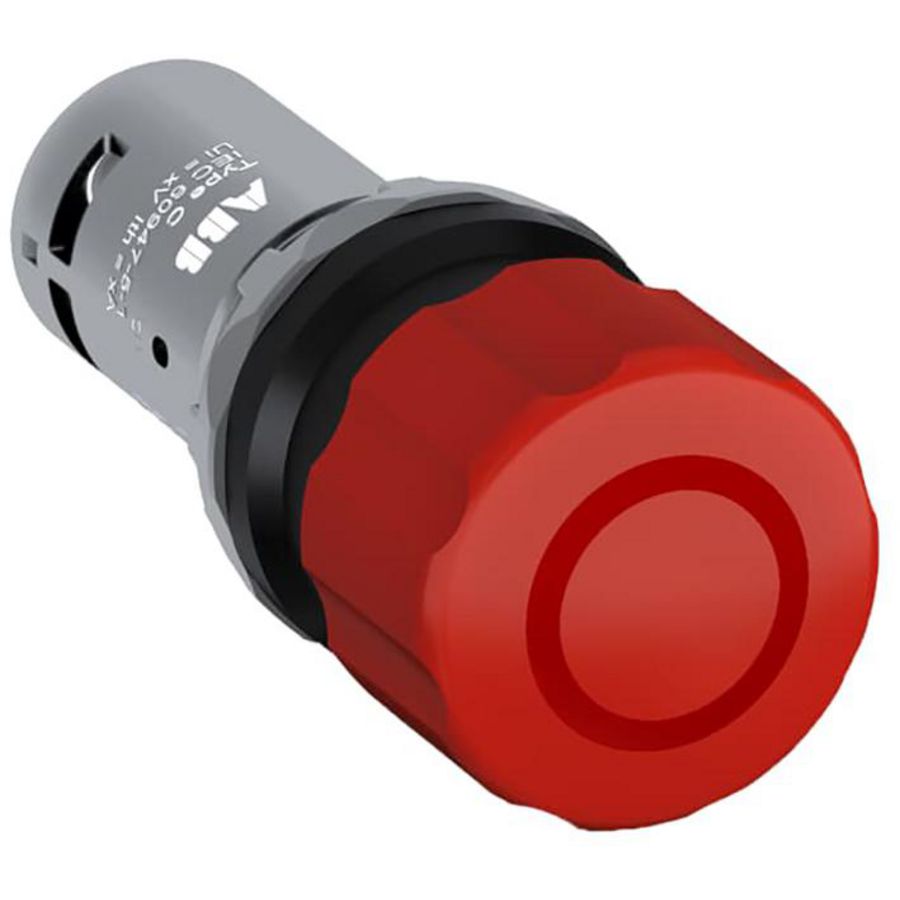 Compact noodstop drukknop 30mm rood trek ontgrendeling