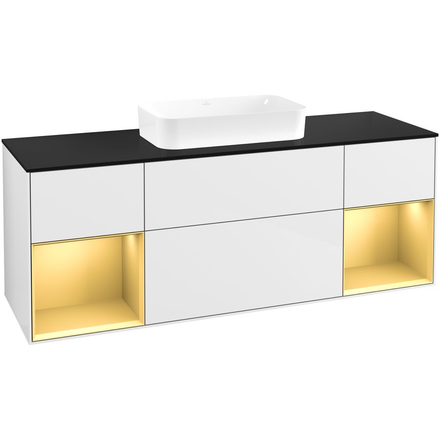 Wastafelonderkast Finion 1600x603x501mm G.White.L F742HFGF