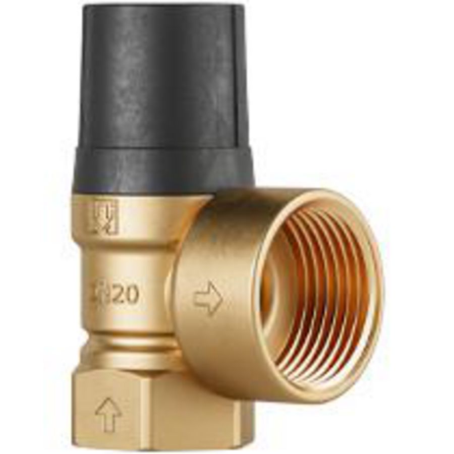 Veiligheidsventiel DUCO 3/4"bn. x 1"bn. K 68kW 1bar