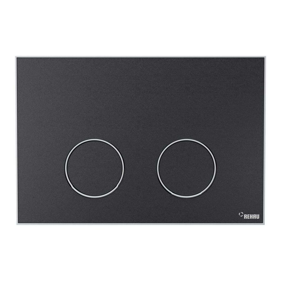 Frame Bedieningsplaat MEPA 2-toets zwart-matwit