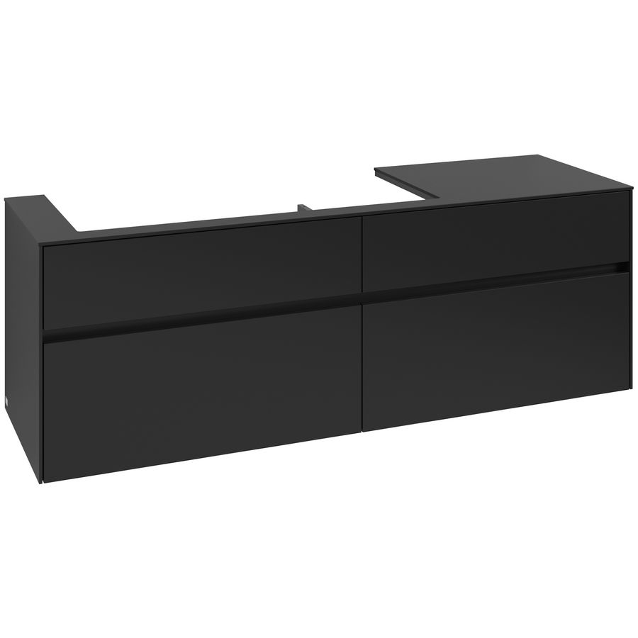 Wastafelonderkast Collaro 1600x548x500mm Volcano Black C029B0VL