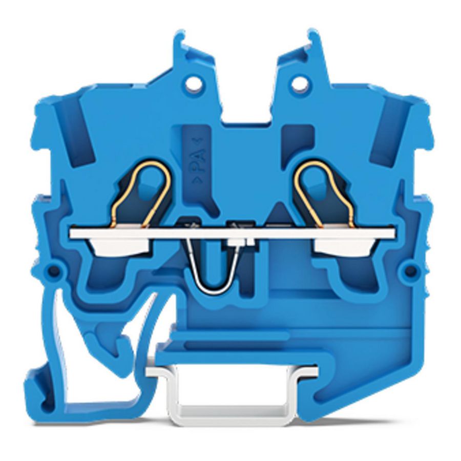 2-draads MINI-rijgklem bedieningsopening 1mm² blauw 2050-1204 VVE=100