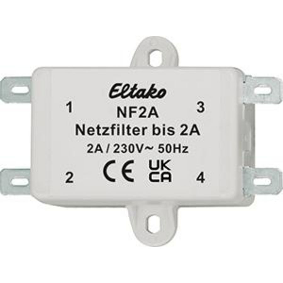 Netfilter tot 2A, 230V AC/50Hz, 110-140 kHz