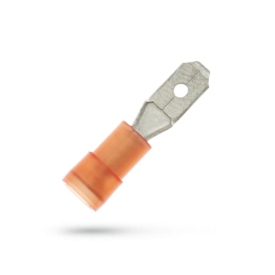 Kist a 100st. geisoleerde vlaksteker 4,8x0,8mm 0,5-1,5mm² Nylon