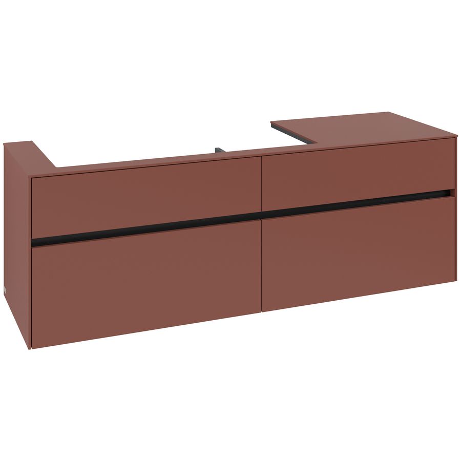 Wastafelonderkast Collaro 1600x548x500mm Wine Red C029B0AH
