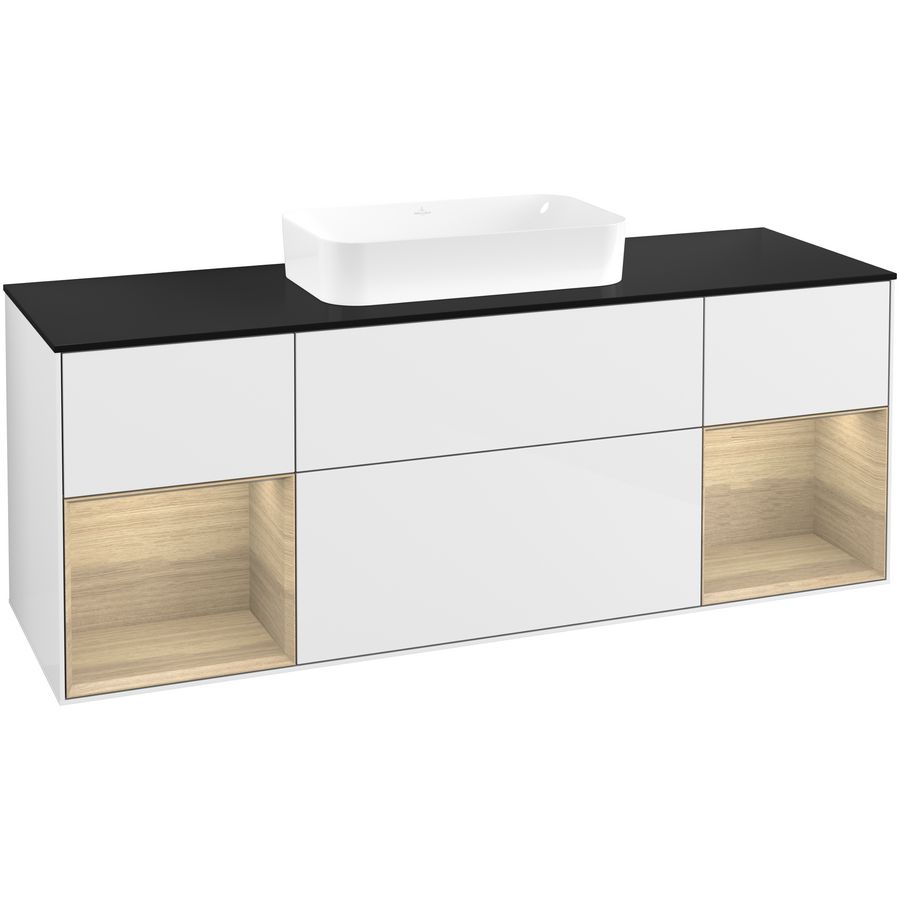 Wastafelonderkast Finion 1600x603x501mm G.White.L F742PCGF