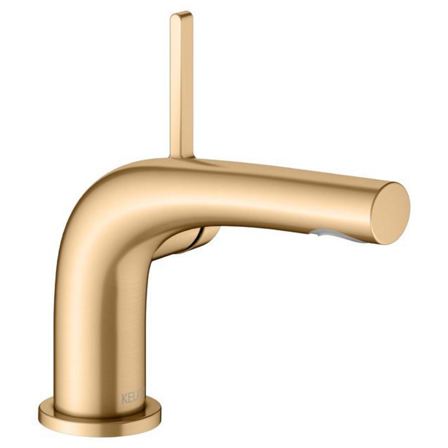 1-hendel wastafelmengkraan 80 afvoergarnituur messing geborsteld