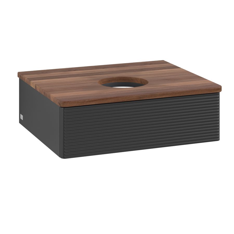 Wastafelonderkast Antao 600x190x500mm Black Matt Lacquer L07112PD