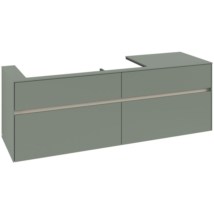 Wastafelonderkast Collaro 1600x548x500mm Soft Green C029B0AF