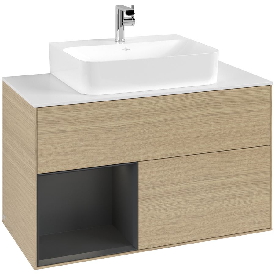 Wastafelonderkast Finion 1000x603x501mm Oak Veneer F111HJPC