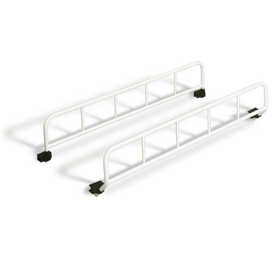 Zijhek neerklapbaar RVS wit gecoat