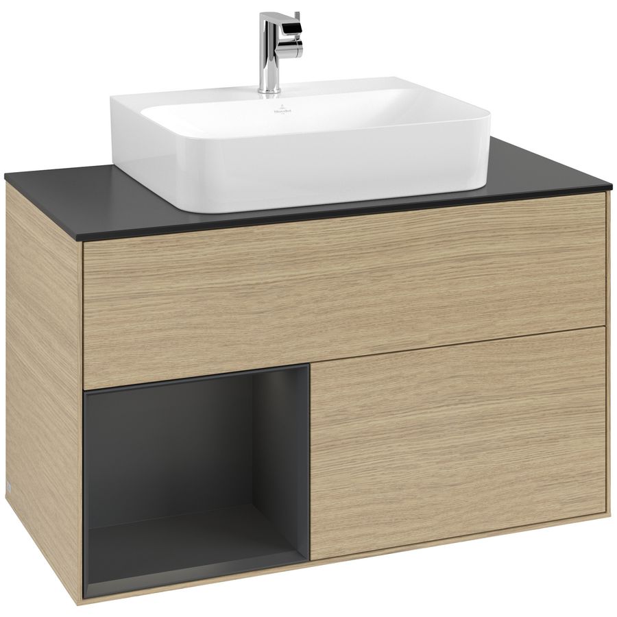 Wastafelonderkast Finion 1000x603x501mm Oak Veneer F112HJPC