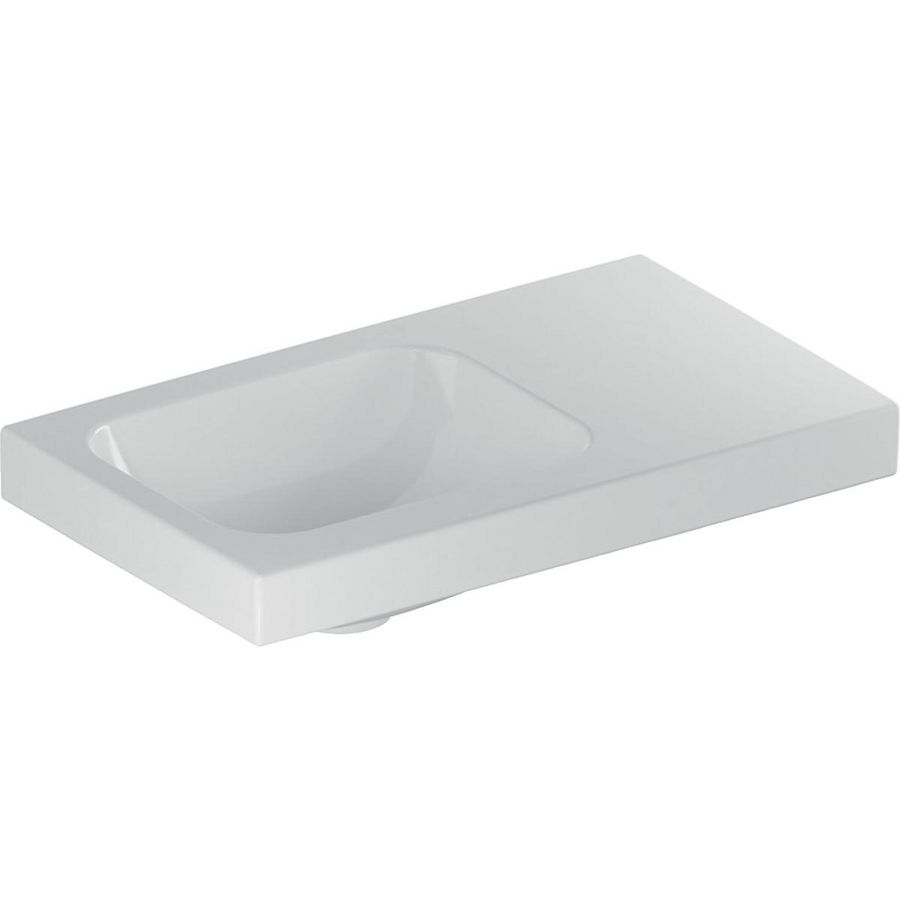 iCon Light fontein 53x31cm zonder kraangat aflegvlak rechts zonder overloop wit