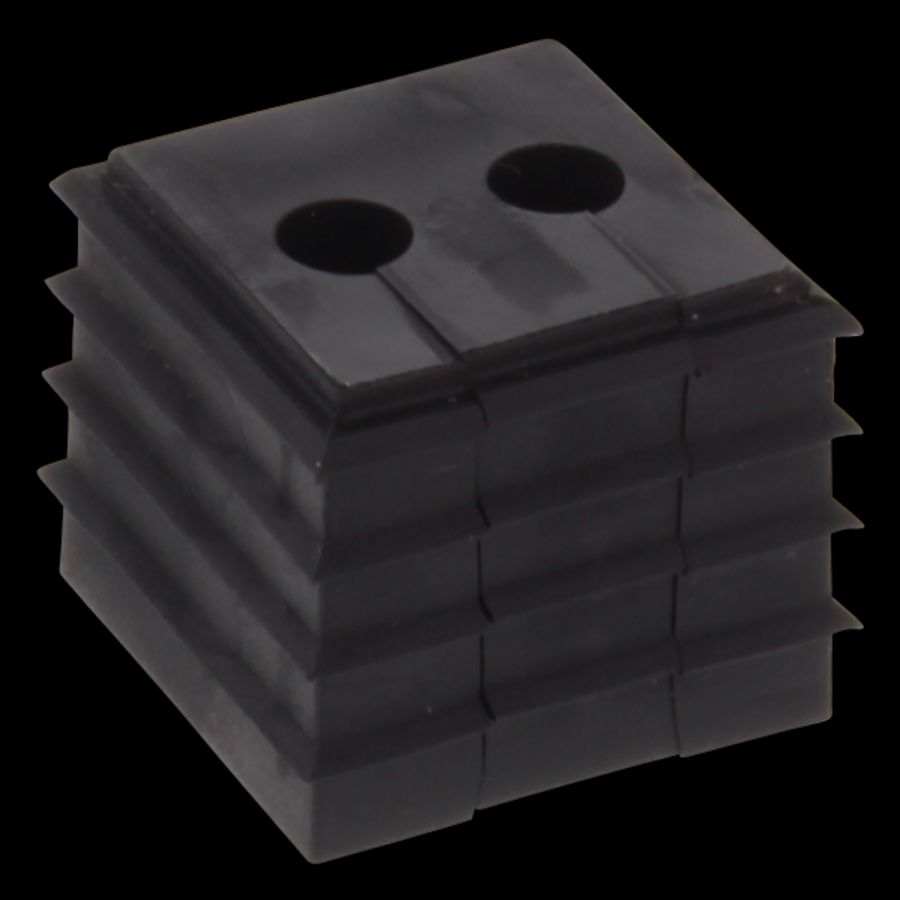 Inzetstuk Conmaxx klein (1 EH) gesneden t.b.v. kabel 2x5-6mm zwart VVE=10