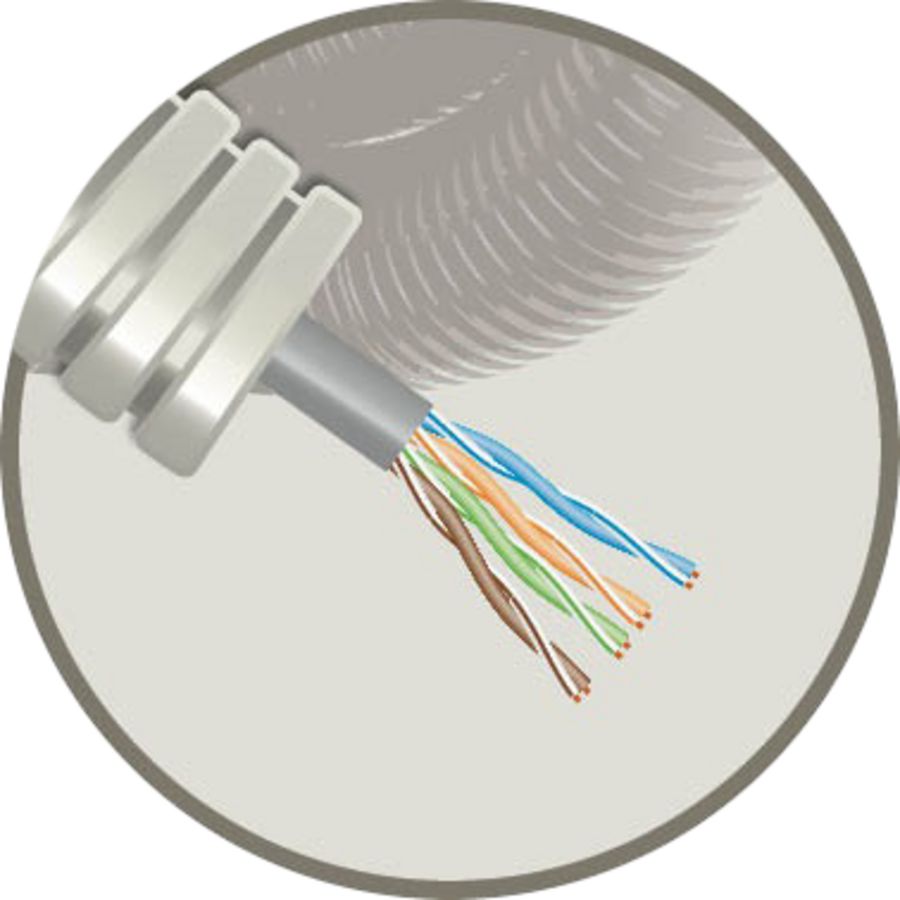 Haspel a 200m. SNELFLEX voorbedrade buis 20mm UUTP CAT6 Thesla