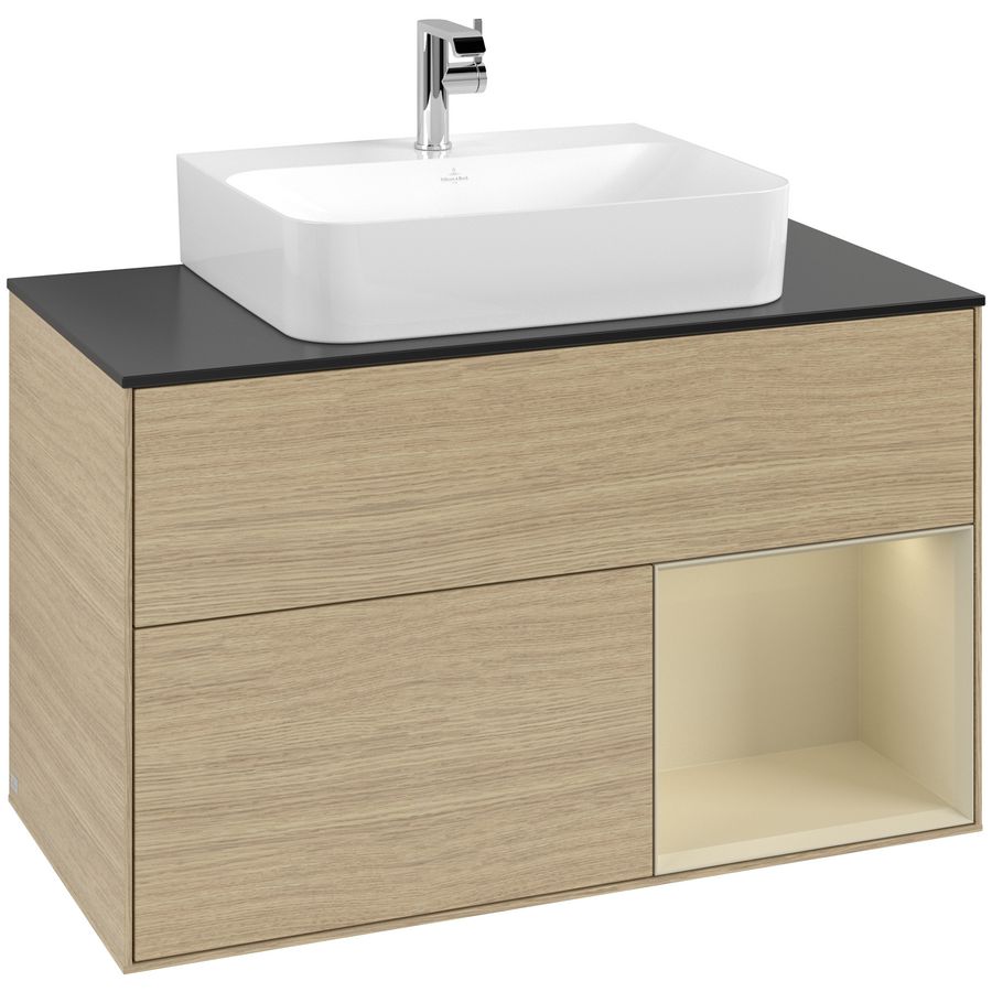 Wastafelonderkast Finion 1000x603x501mm Oak Veneer F122HJPC