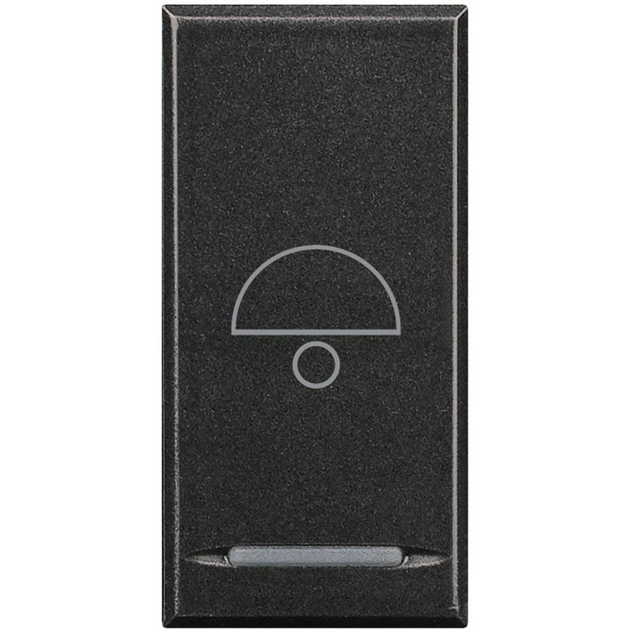 Wipschakelaar antraciet Bel symbool 1f 1 module VVE=10