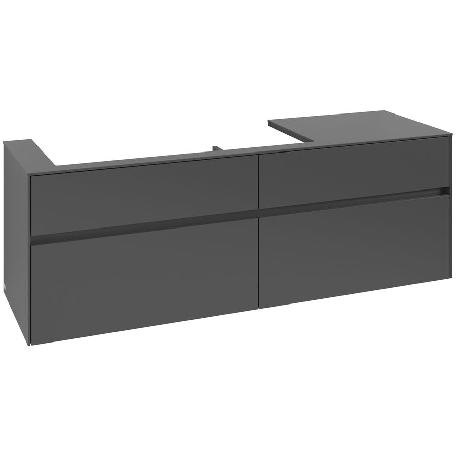 Wastafelonderkast Collaro 1600x548x500mm Graphite C02900VR