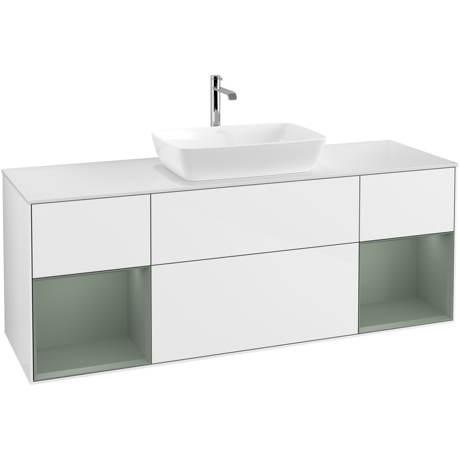 Wastafelonderkast Finion 1600x603x501mm G.White.L F861GMGF