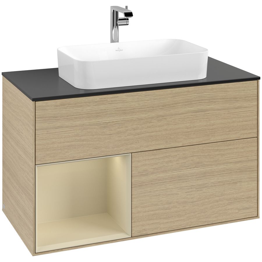 Wastafelonderkast Finion 1000x603x501mm Oak Veneer F242HJPC
