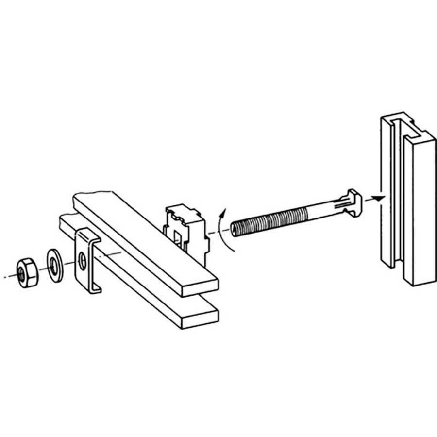 Verbindingselement profielrail haakbout CU 5 L=60 VVE=10
