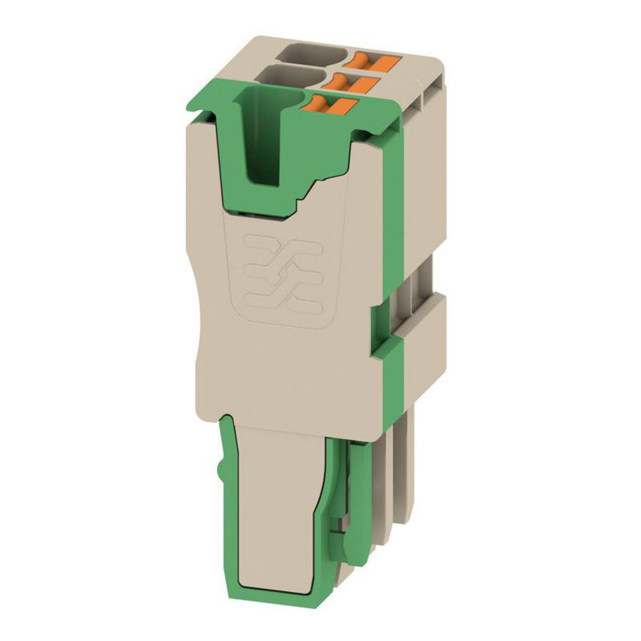 Plug beige groen 2.5mm² 24A 800 Vr o 2712740000 VVE=25