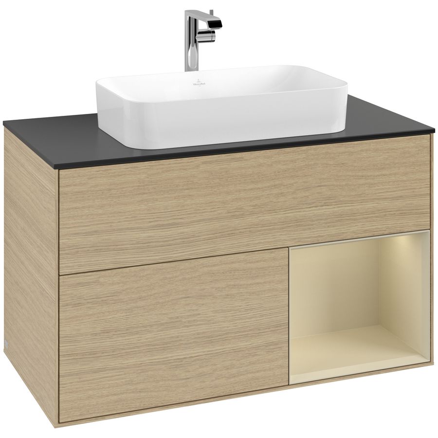 Wastafelonderkast Finion 1000x603x501mm Oak Veneer F252HJPC