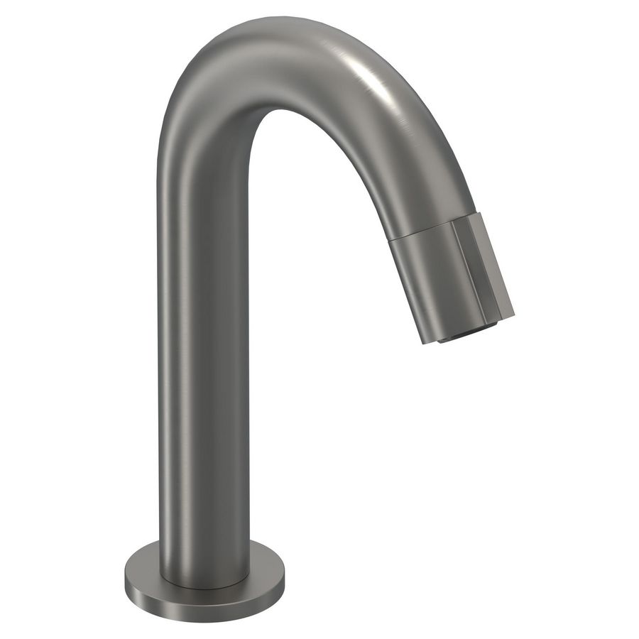 Fonteinkraan PACT gebogen staand S-size sprong 116mm geborsteld metal black PVD