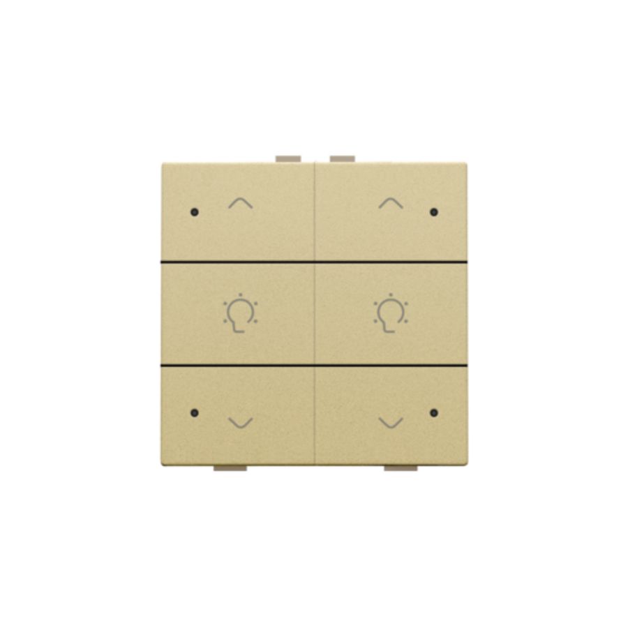 Dubbele dimbediening met led Home Control gold coated