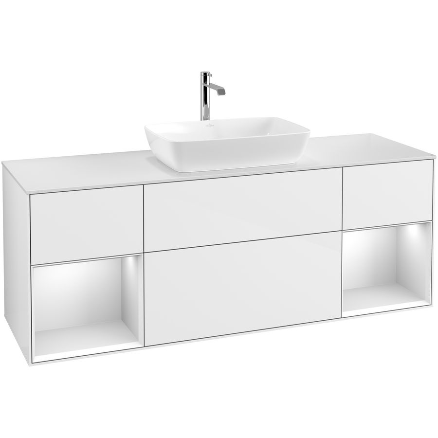 Wastafelonderkast Finion 1600x603x501mm G.White.L F861MTGF