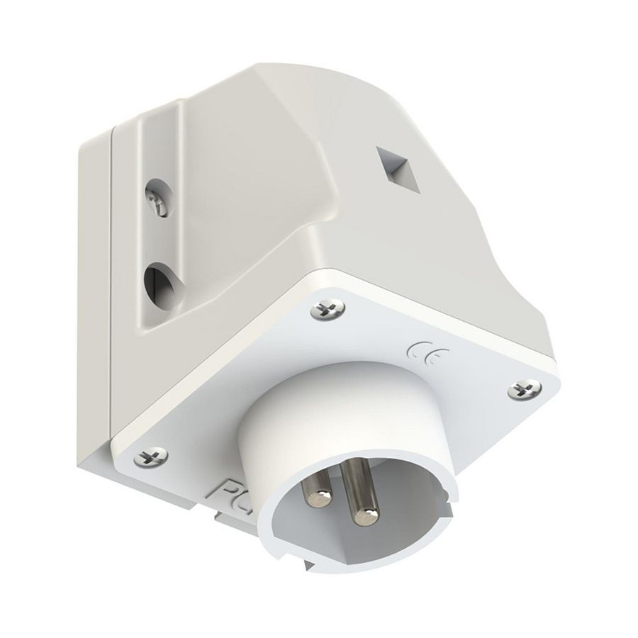 CEE opbouw toestelcontactdoos 16A 2p 24/42V DC 10h wit IP44 Twist toestelcont